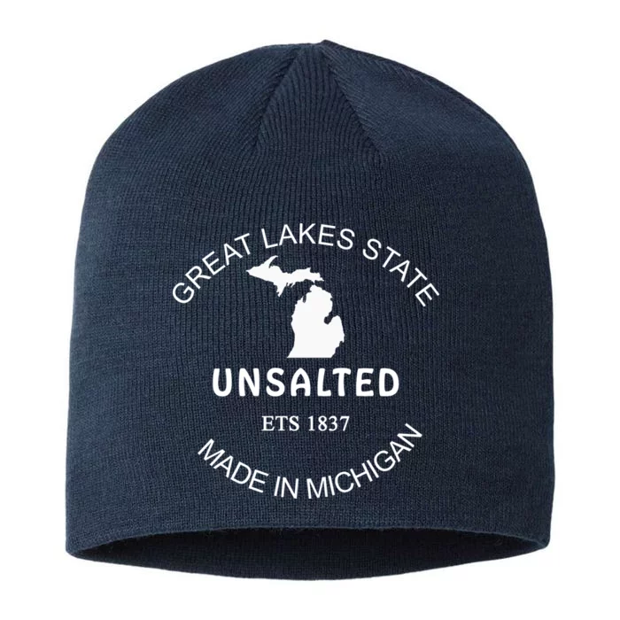 Great Lakes State Unsalted Est 1837 Made In Michigan 8 1/2in Sustainable Knit Beanie