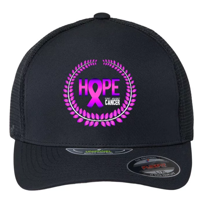 Great Seal Of Hope Breast Cancer Ribbon Flexfit Unipanel Trucker Cap