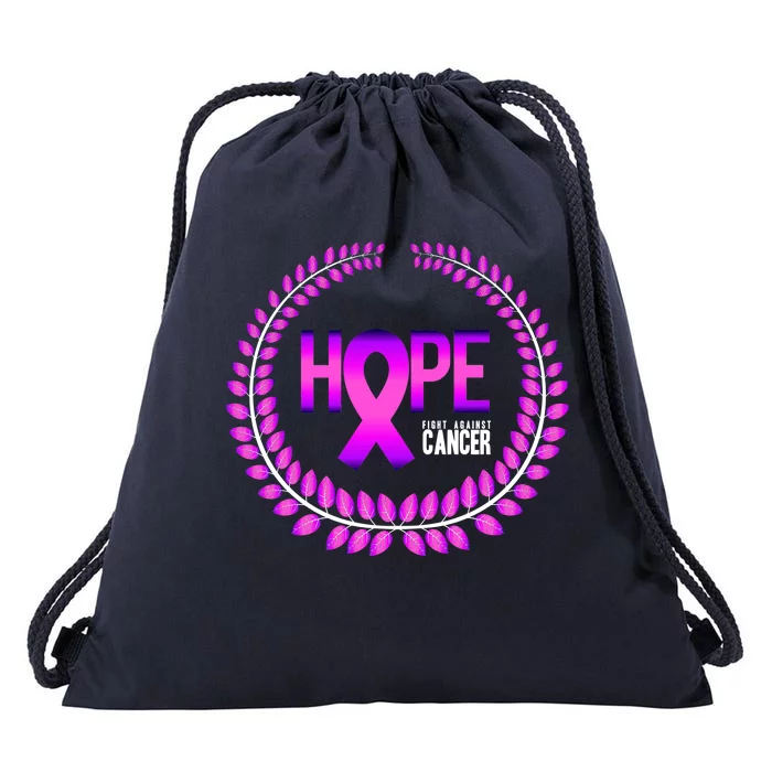 Great Seal Of Hope Breast Cancer Ribbon Drawstring Bag