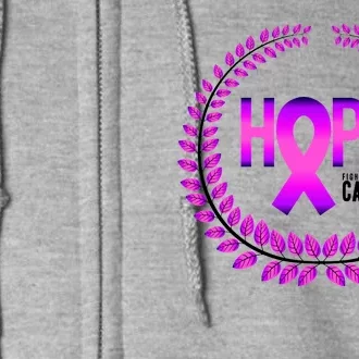 Great Seal Of Hope Breast Cancer Ribbon Full Zip Hoodie