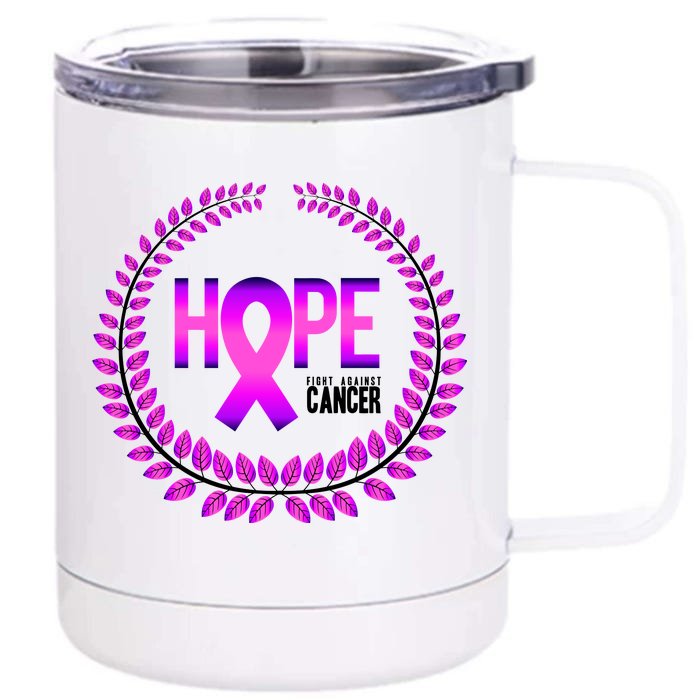 Great Seal Of Hope Breast Cancer Ribbon Front & Back 12oz Stainless Steel Tumbler Cup