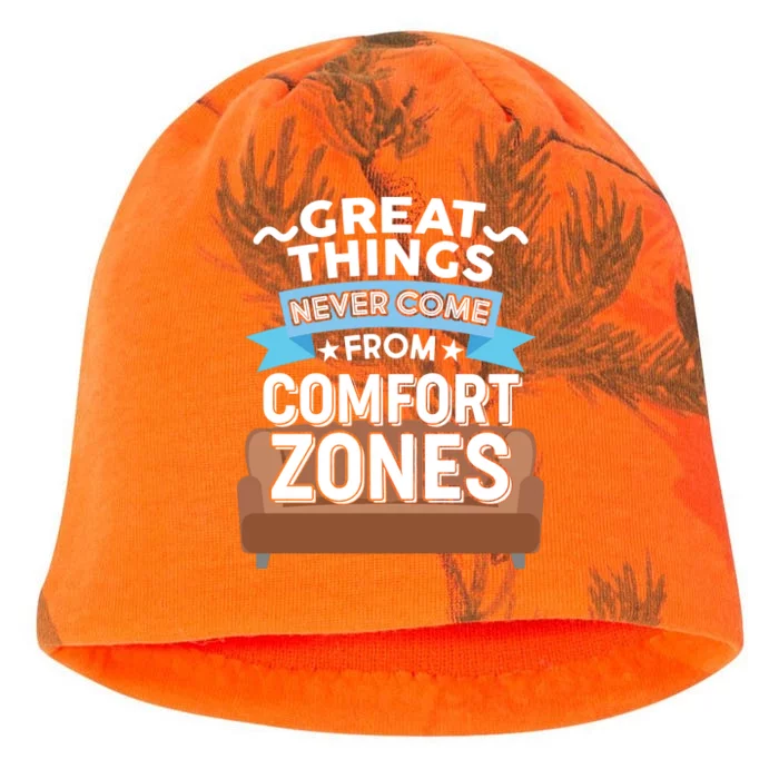 Great Things Never Come From Comfort Zones Kati - Camo Knit Beanie