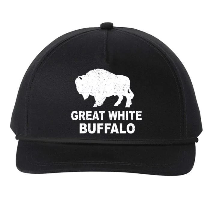 Great White Buffalo Snapback Five-Panel Rope Hat