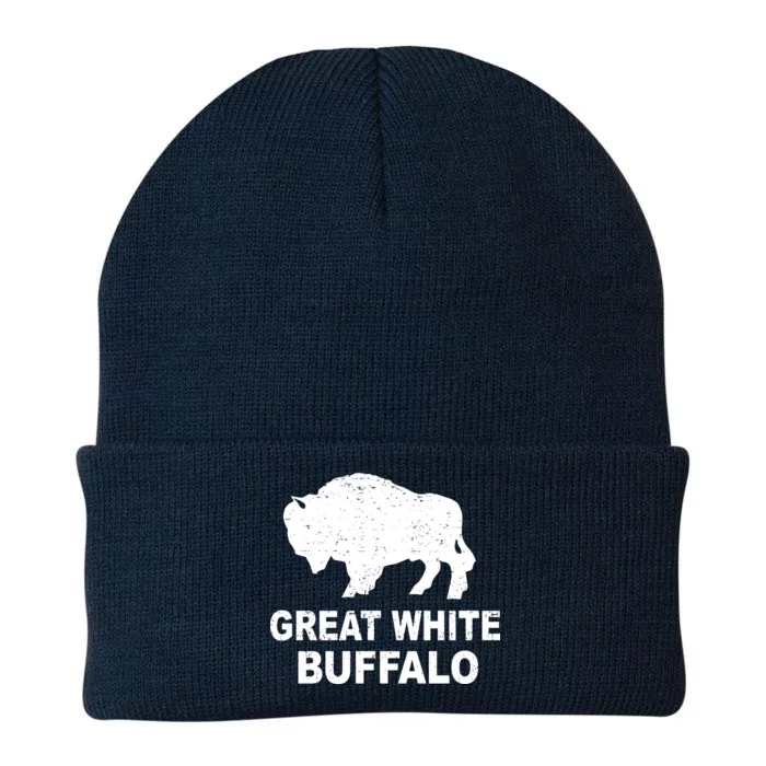 Great White Buffalo Knit Cap Winter Beanie