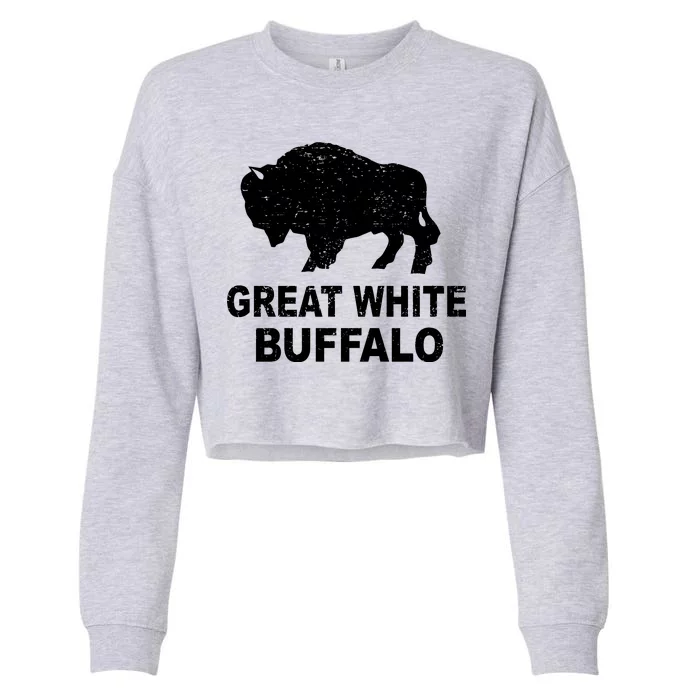 Great White Buffalo Cropped Pullover Crew