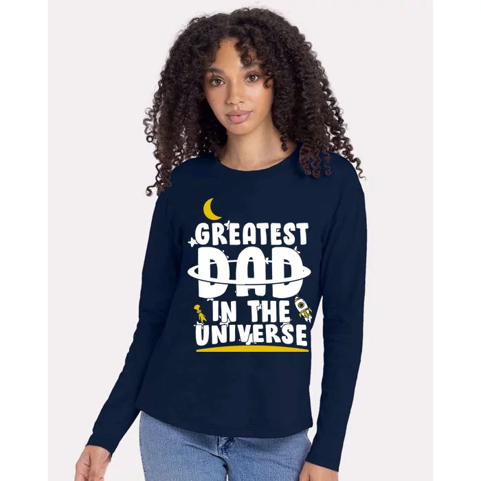 Greatest Dad In The Universe Womens Cotton Relaxed Long Sleeve T-Shirt