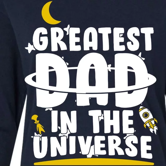 Greatest Dad In The Universe Womens Cotton Relaxed Long Sleeve T-Shirt