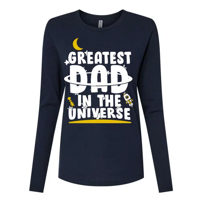 Greatest Dad In The Universe Womens Cotton Relaxed Long Sleeve T-Shirt