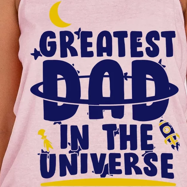 Greatest Dad In The Universe Women's Knotted Racerback Tank