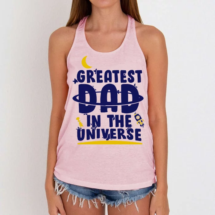 Greatest Dad In The Universe Women's Knotted Racerback Tank