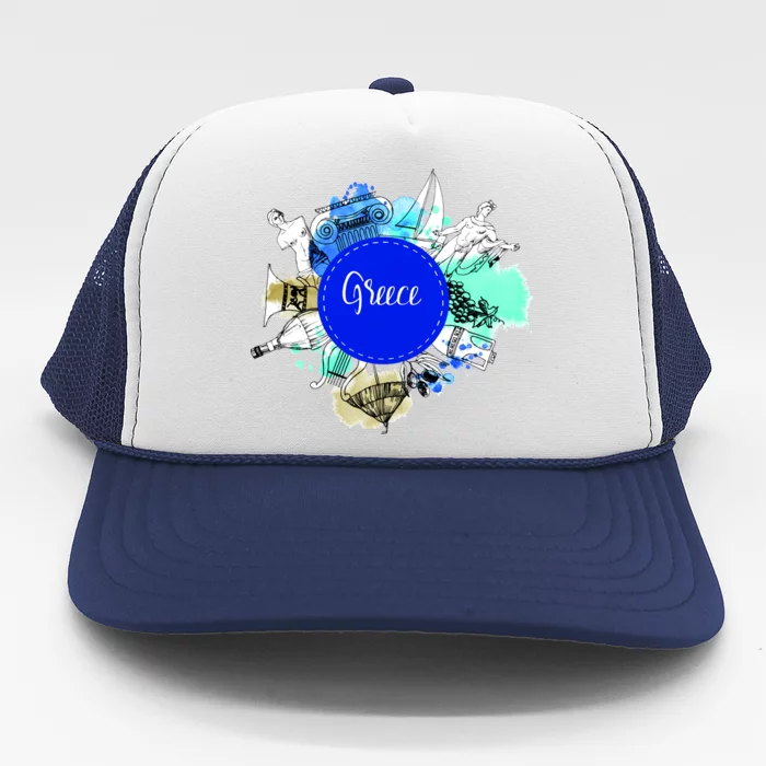 Greece Trucker Hat