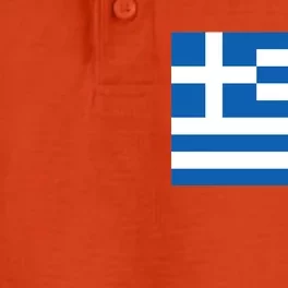 Greece Flag Dry Zone Grid Performance Polo