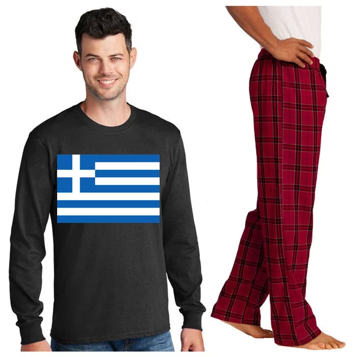 Greece Flag Long Sleeve Pajama Set