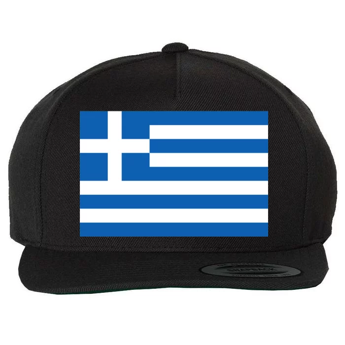 Greece Flag Wool Snapback Cap