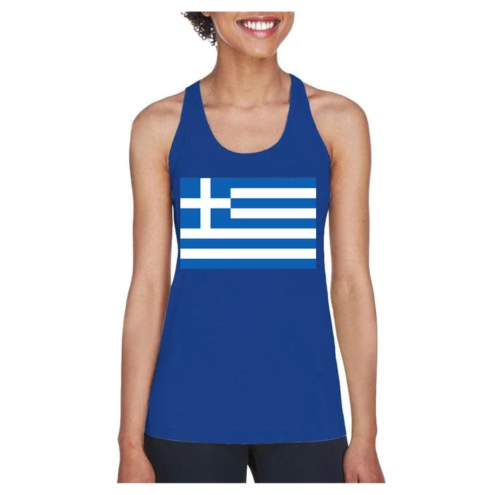 Greece Flag Women's Racerback Tank