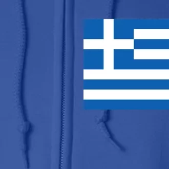 Greece Flag Full Zip Hoodie