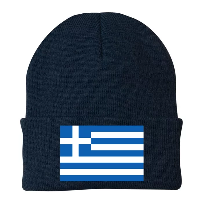 Greece Flag Knit Cap Winter Beanie