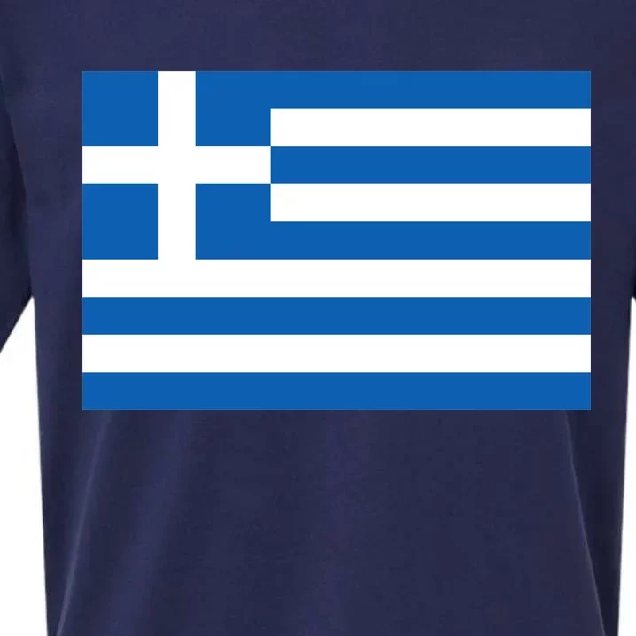 Greece Flag Sueded Cloud Jersey T-Shirt