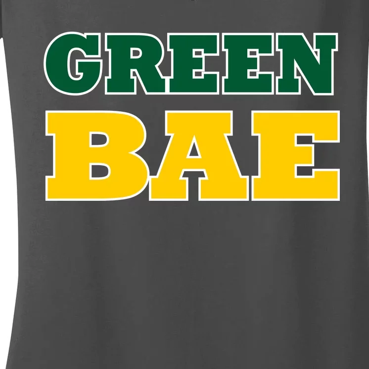 Green Bae Green Bay, Wisconsin Women's V-Neck T-Shirt