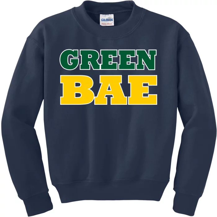 Green Bae Green Bay, Wisconsin Kids Sweatshirt