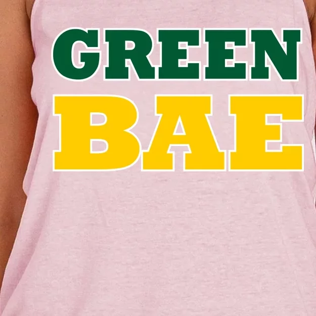 Green Bae Green Bay, Wisconsin Women's Knotted Racerback Tank