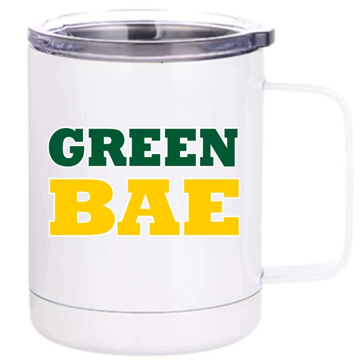 Green Bae Green Bay, Wisconsin Front & Back 12oz Stainless Steel Tumbler Cup