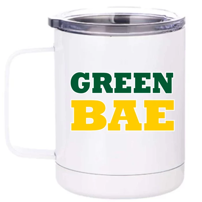 Green Bae Green Bay, Wisconsin Front & Back 12oz Stainless Steel Tumbler Cup