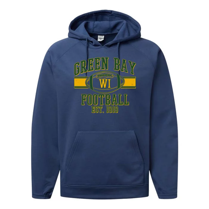 Green Bay Football EST 1919 Performance Fleece Hoodie