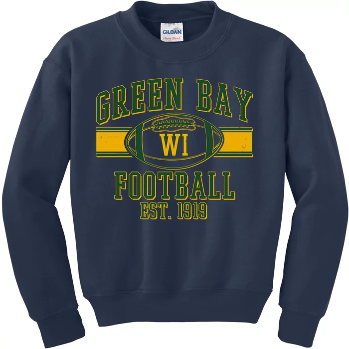 Green Bay Football EST 1919 Kids Sweatshirt