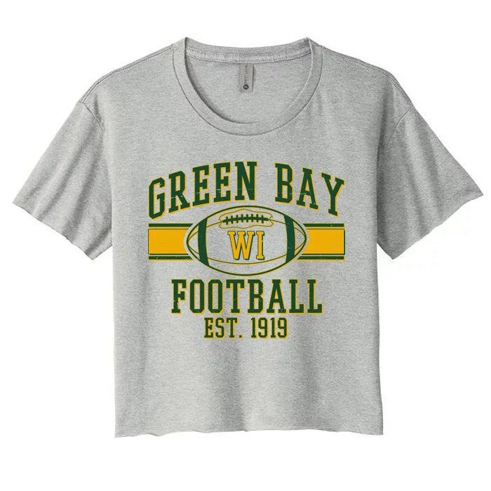 Green Bay Football EST 1919 Women's Crop Top Tee