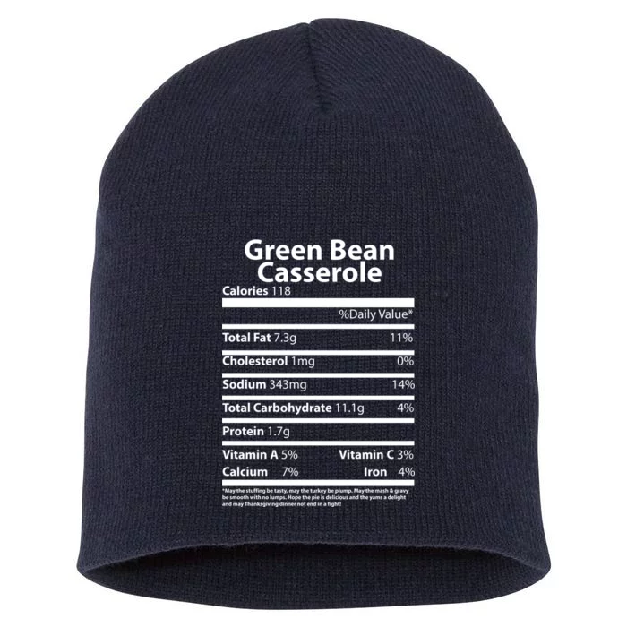 Green Bean Casserole Nutritional Facts Funny Thanksgiving Short Acrylic Beanie