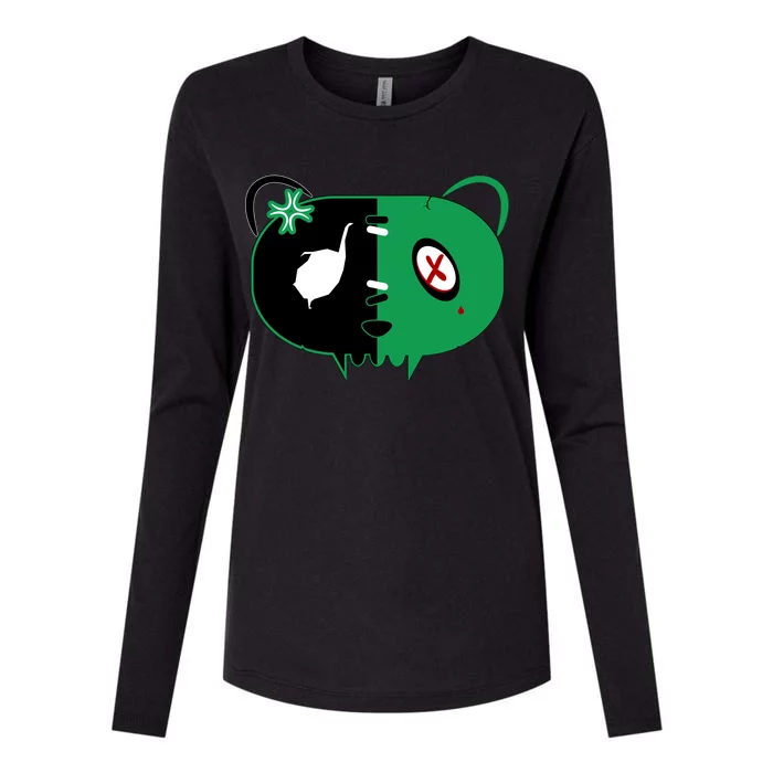 Green Bear Womens Cotton Relaxed Long Sleeve T-Shirt