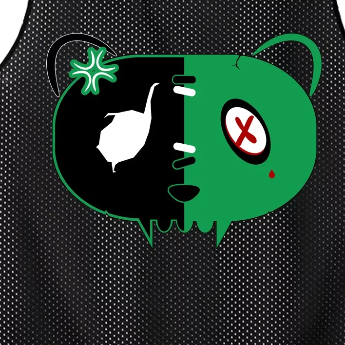 Green Bear Mesh Reversible Basketball Jersey Tank