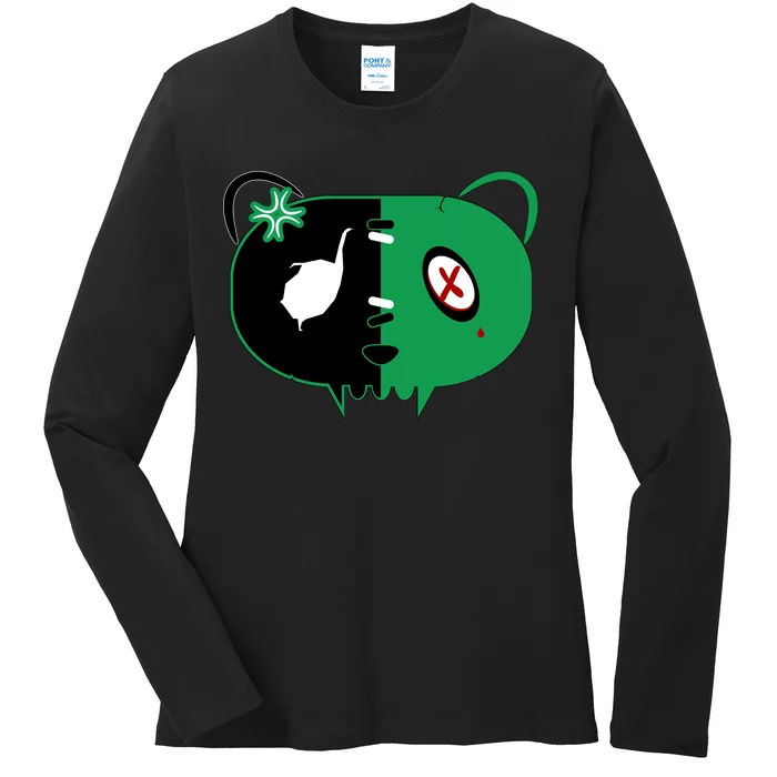 Green Bear Ladies Long Sleeve Shirt