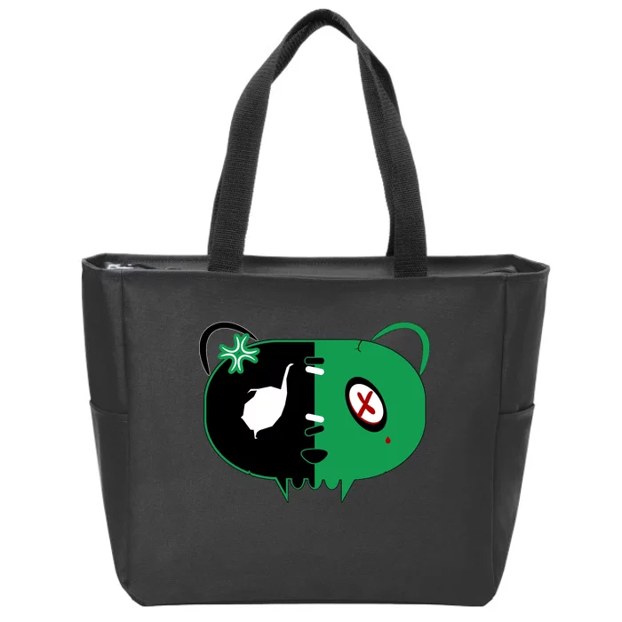 Green Bear Zip Tote Bag