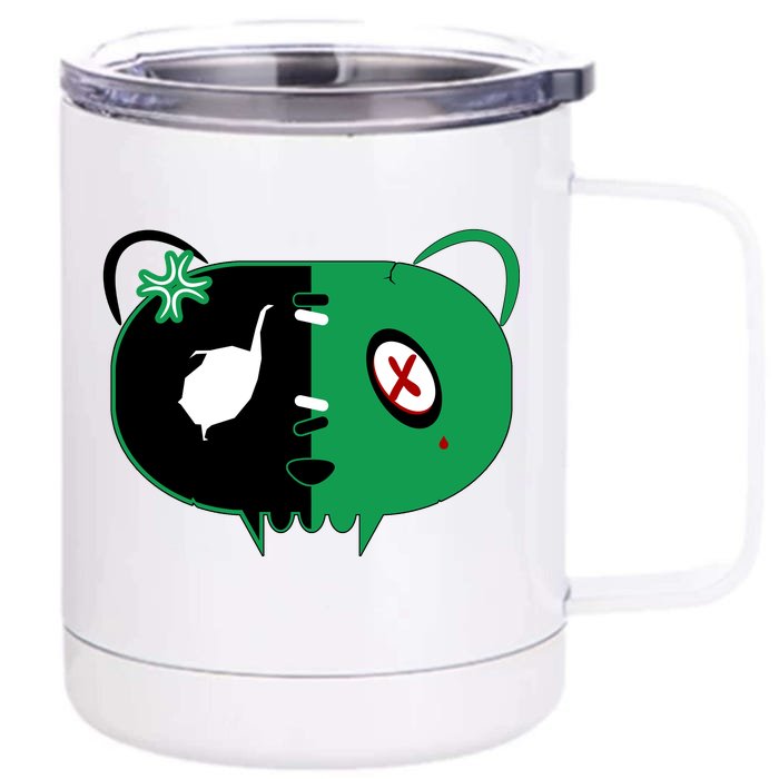 Green Bear Front & Back 12oz Stainless Steel Tumbler Cup