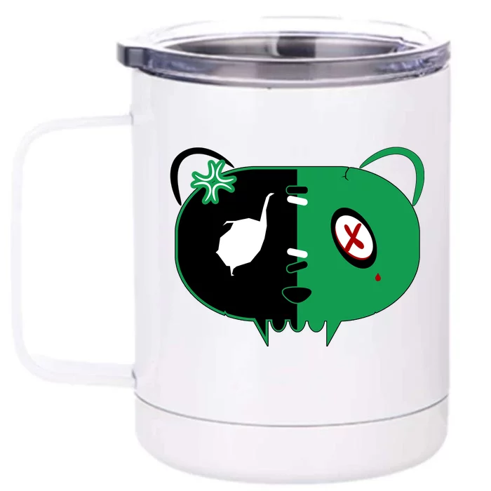 Green Bear Front & Back 12oz Stainless Steel Tumbler Cup