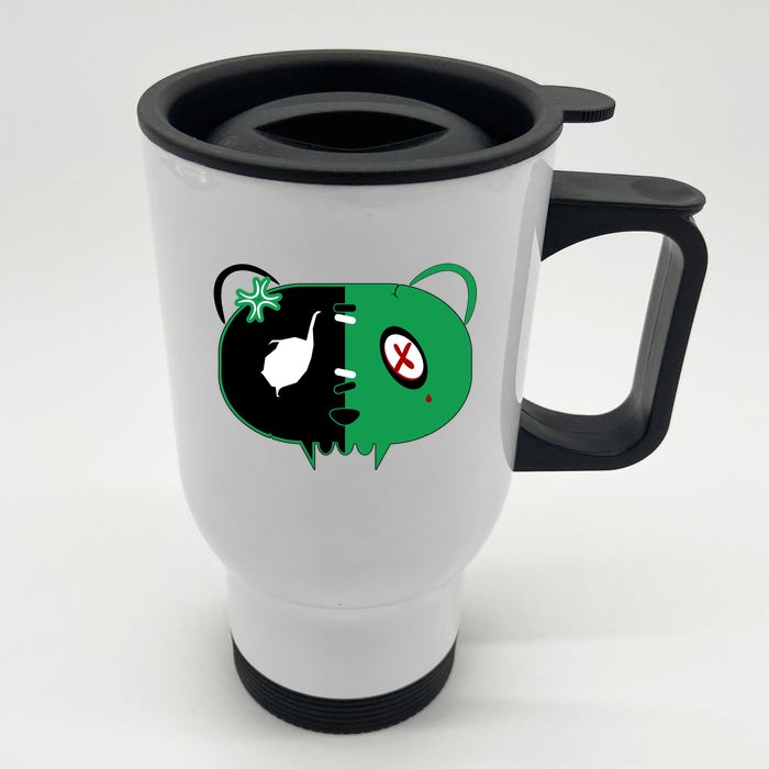 Green Bear Front & Back Stainless Steel Travel Mug