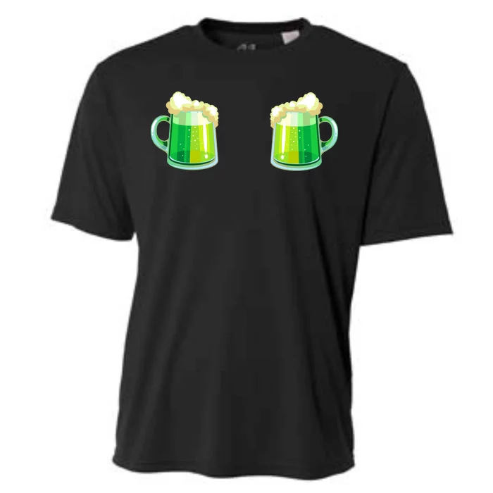 Green Beer Boobs - St. Patrick's Day Cooling Performance Crew T-Shirt