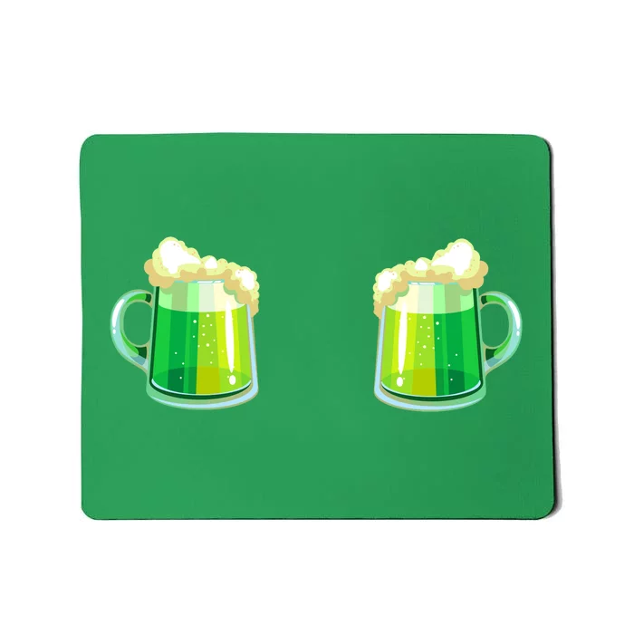 Green Beer Boobs - St. Patrick's Day Mousepad