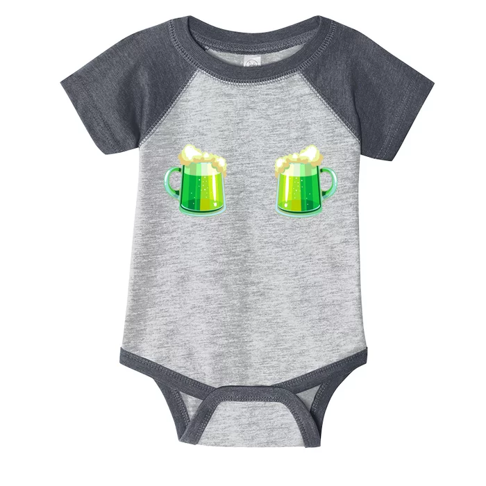 Green Beer Boobs - St. Patrick's Day Infant Baby Jersey Bodysuit