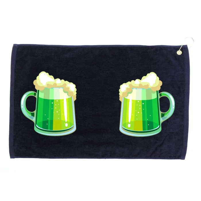 Green Beer Boobs - St. Patrick's Day Grommeted Golf Towel