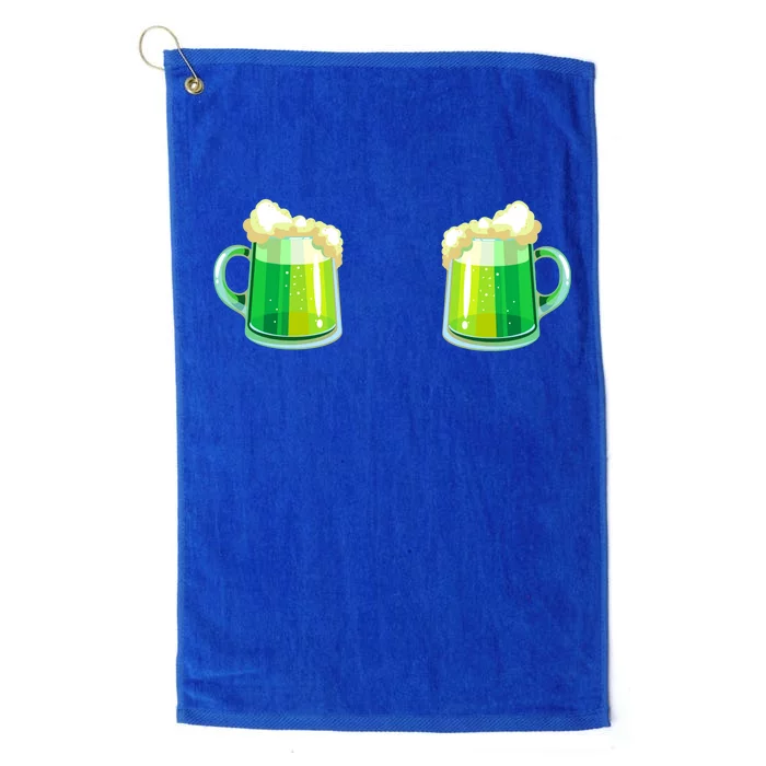 Green Beer Boobs - St. Patrick's Day Platinum Collection Golf Towel