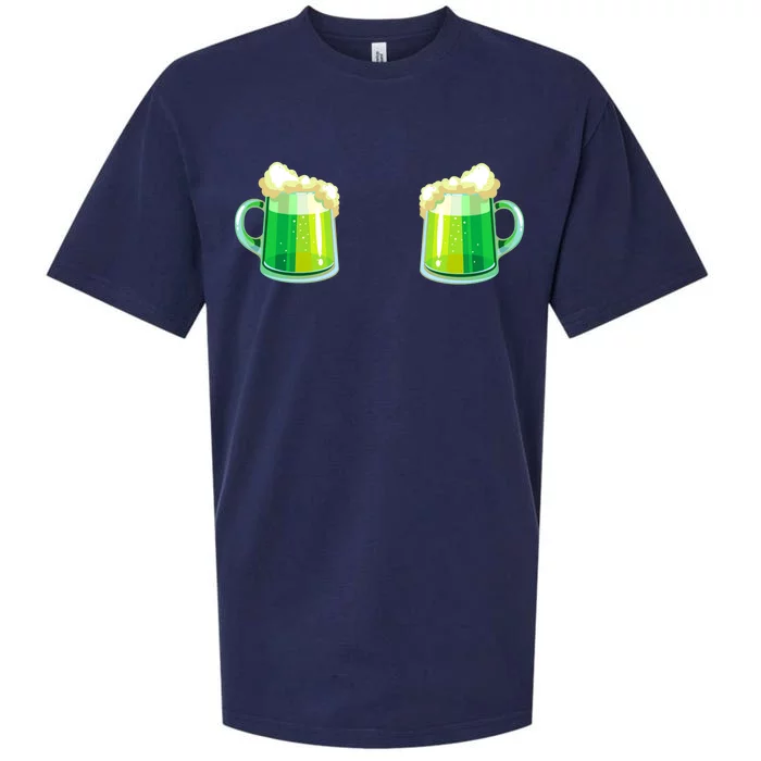 Green Beer Boobs - St. Patrick's Day Sueded Cloud Jersey T-Shirt