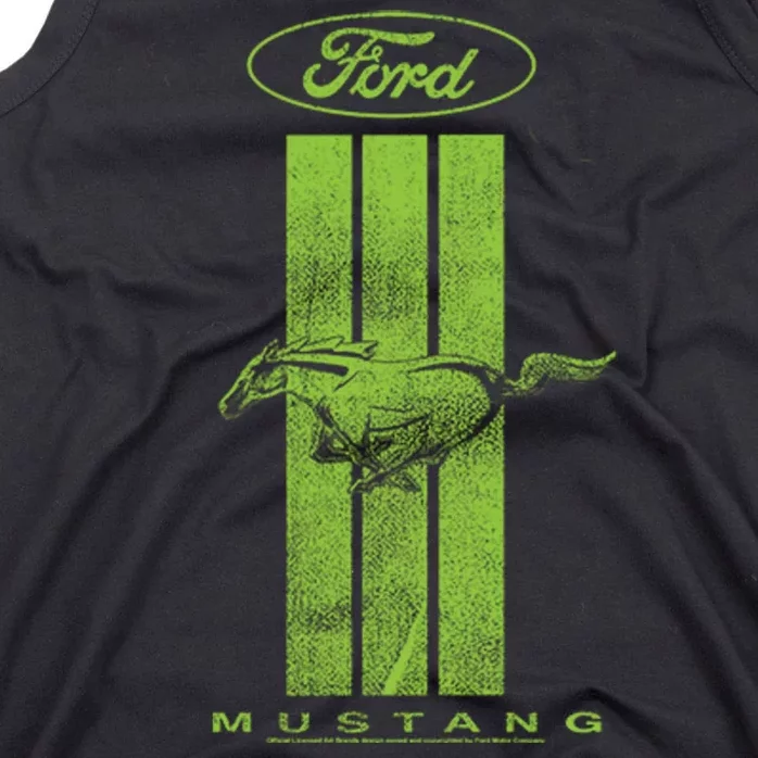 Green Mustang Stripe Tank Top