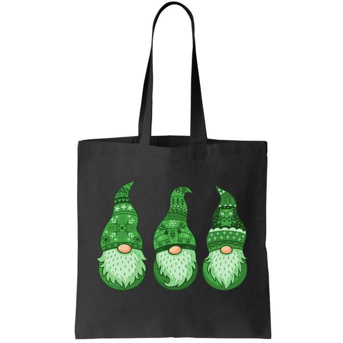 Green Ugly Sweater Irish Gnomes St Patricks Day Tote Bag