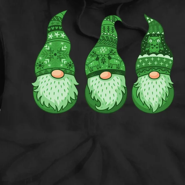 Green Ugly Sweater Irish Gnomes St Patricks Day Tie Dye Hoodie