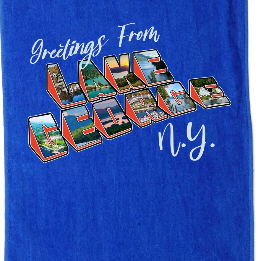 Greetings From Lake George New York NY Platinum Collection Golf Towel