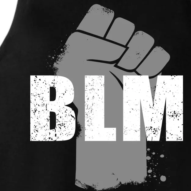 Grey BLM Fist Black Lives Matter Ladies Tri-Blend Wicking Tank