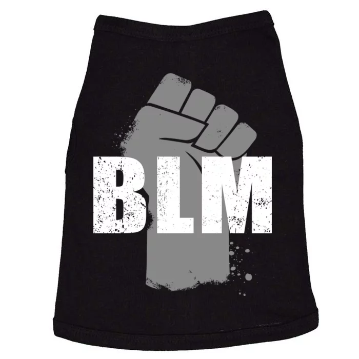 Grey BLM Fist Black Lives Matter Doggie Tank